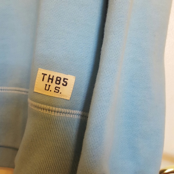 Vintage 90s Tommy Hilfiger White & Blue Sweatshirt - Picture 4 of 5